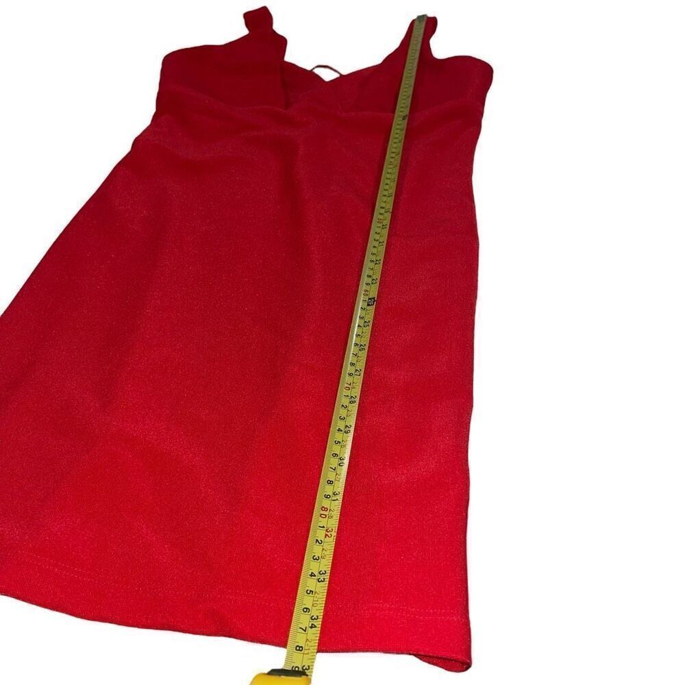 Hugo Buscati Collection Red Form-fitting Cocktail Dress - Size Medium - Picture 9 of 9